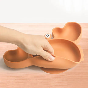 Crab Silicone Kids' Dish Set - Fun and Worry-Free Meals for Little Ones