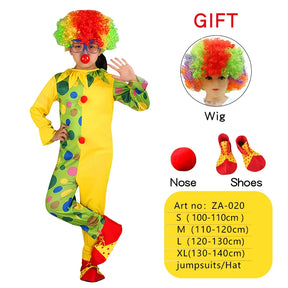 Kids Carnival Clown Circus Cosplay Costumes