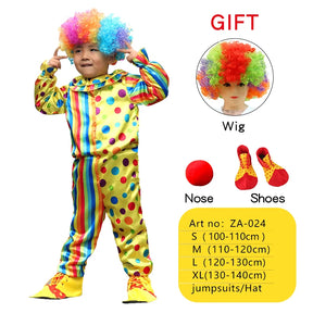 Kids Carnival Clown Circus Cosplay Costumes