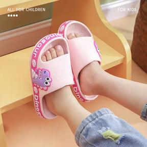 DinoGrip Kids' Dinosaur Croc-Style Anti-Slip Slippers