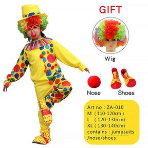 Kids Carnival Clown Circus Cosplay Costumes