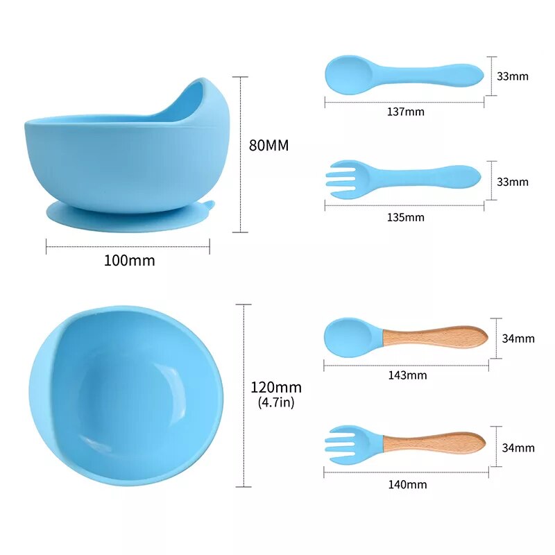 Crab Silicone Kids' Dish Set - Fun and Worry-Free Meals for Little Ones