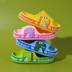 DinoGrip Kids' Dinosaur Croc-Style Anti-Slip Slippers