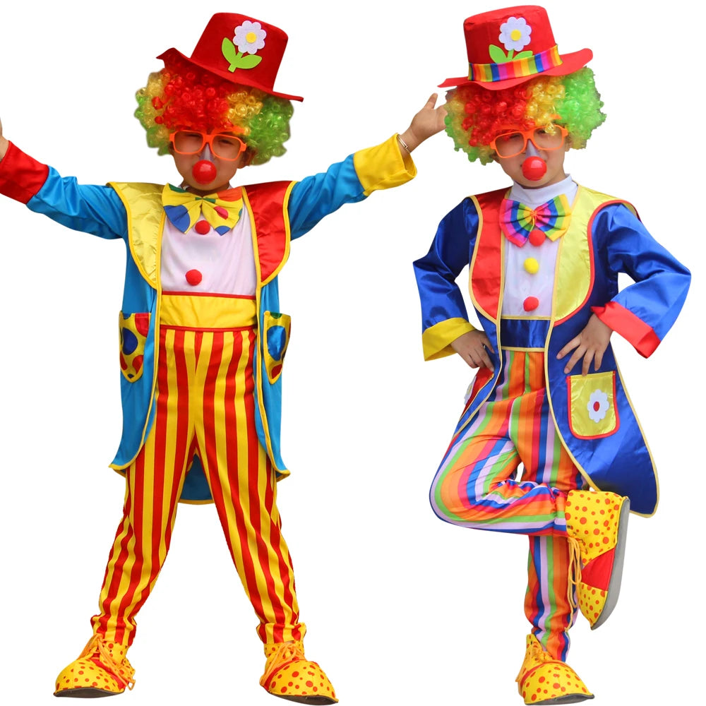 Kids Carnival Clown Circus Cosplay Costumes