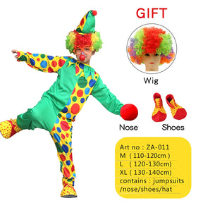 Kids Carnival Clown Circus Cosplay Costumes