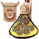 PlayPal Deluxe Toy Storage Basket with Play Mat