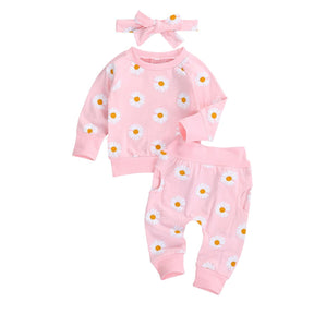 Baby Girl Set  Daisy Printed Cotton