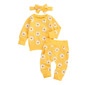 Baby Girl Set  Daisy Printed Cotton