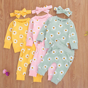 Baby Girl Set  Daisy Printed Cotton