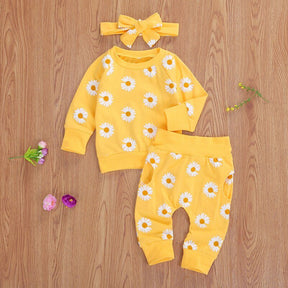 Baby Girl Set  Daisy Printed Cotton