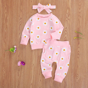 Baby Girl Set  Daisy Printed Cotton