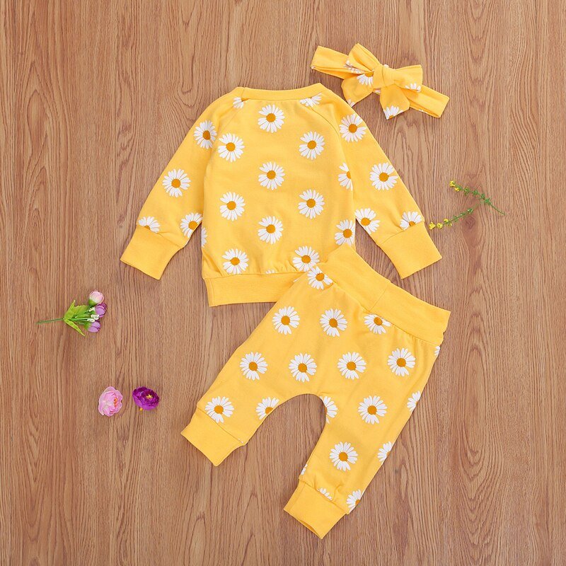 Baby Girl Set  Daisy Printed Cotton