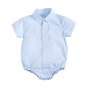 Cotton Baby Boy Short Sleeve Summer Plaid