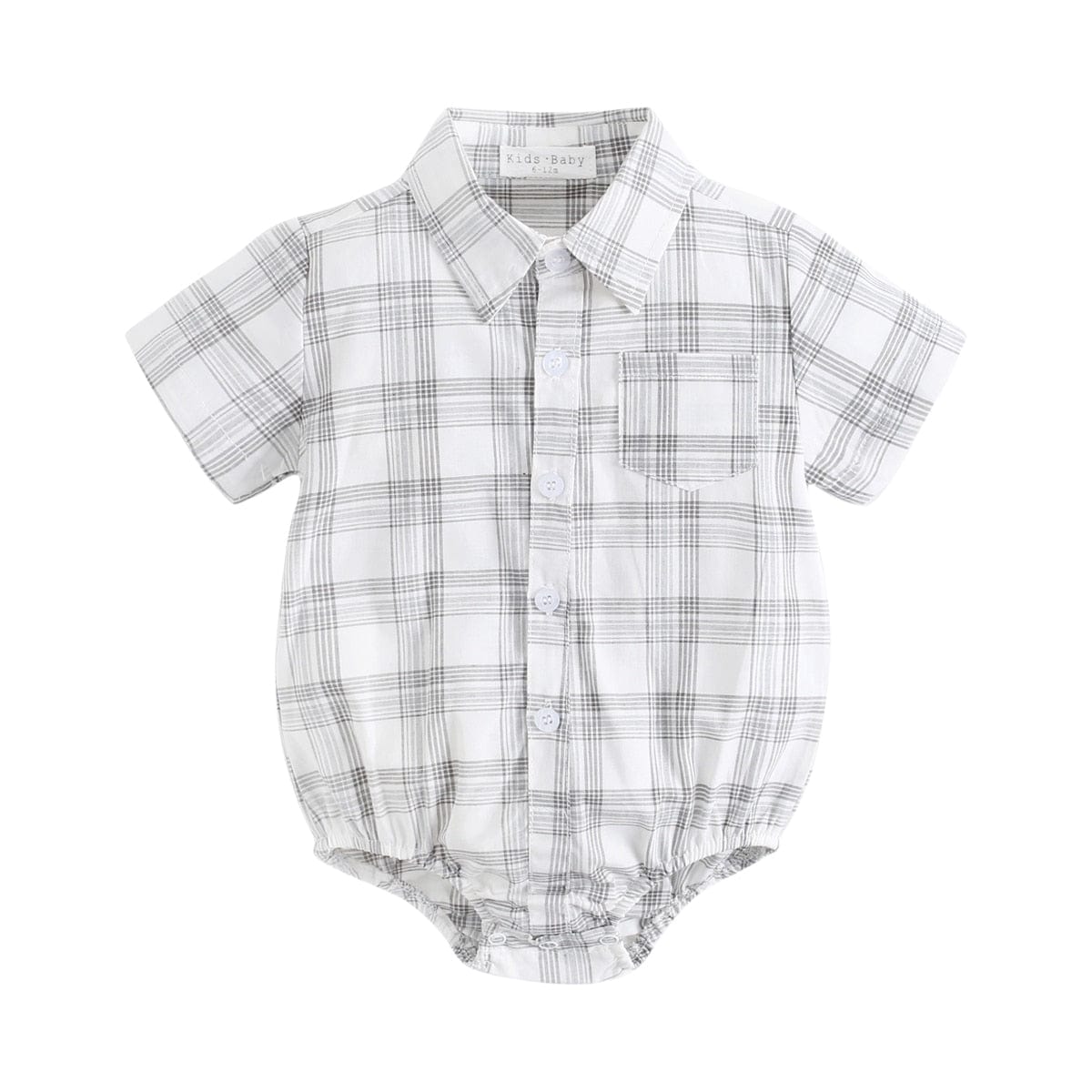 Cotton Baby Boy Short Sleeve Summer Plaid