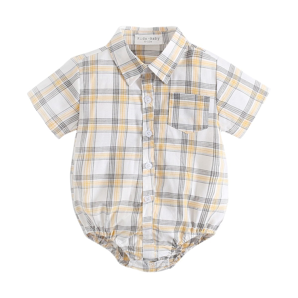 Cotton Baby Boy Short Sleeve Summer Plaid