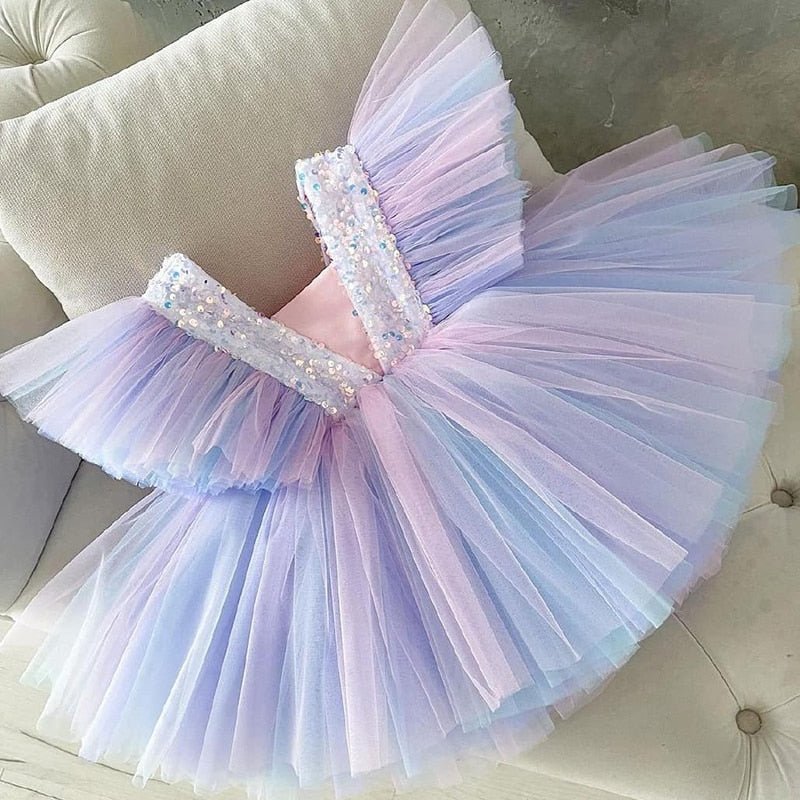 Girls Ruffles Princess Dress For Kids Elegant