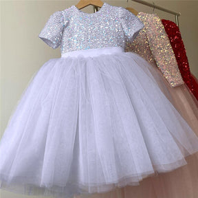 Girls Ruffles Princess Dress For Kids Elegant