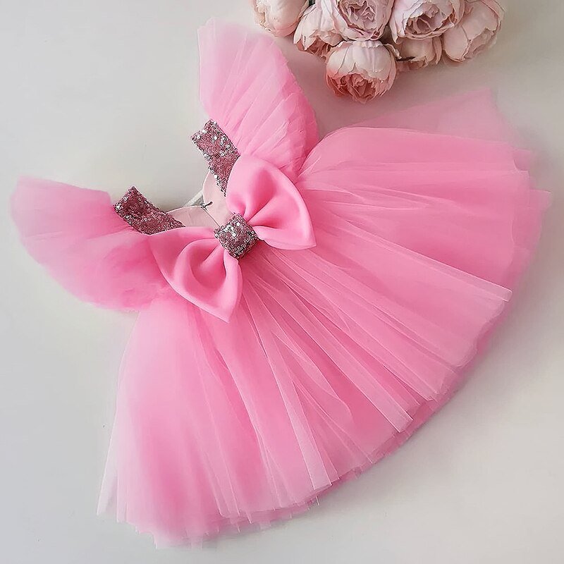 Girls Ruffles Princess Dress For Kids Elegant