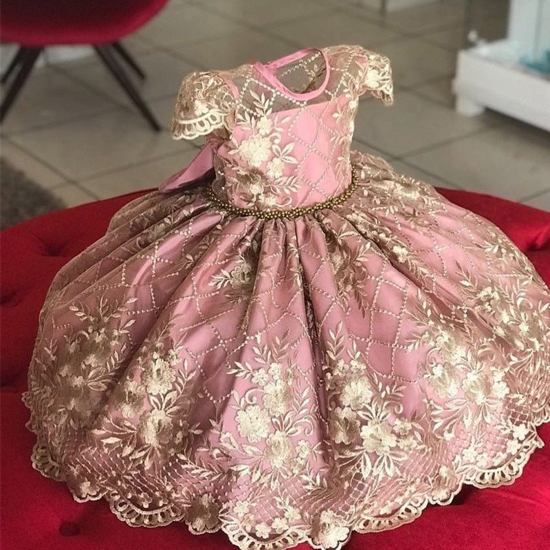 Girls Ruffles Princess Dress For Kids Elegant