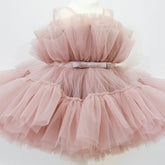 TwirlStar™ Girls Sleeveless Summer Princess Tulle Dress