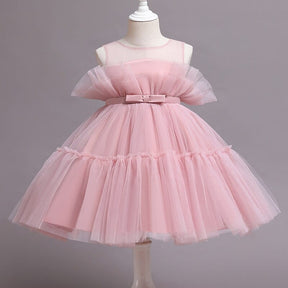 TwirlStar™ Girls Sleeveless Summer Princess Tulle Dress