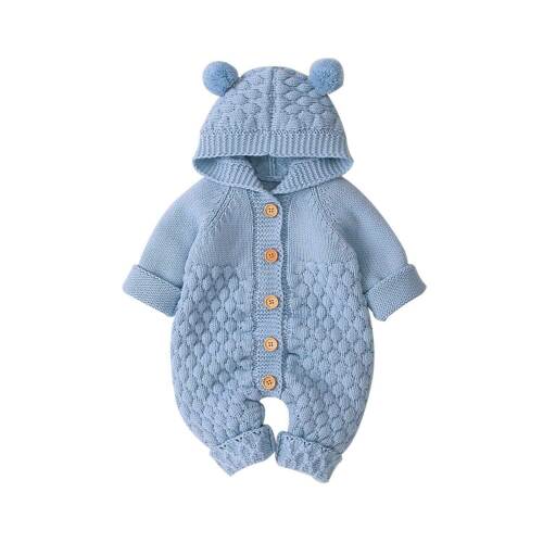 Magic World - Newborn Romper Bear Hooded Jumpsuit