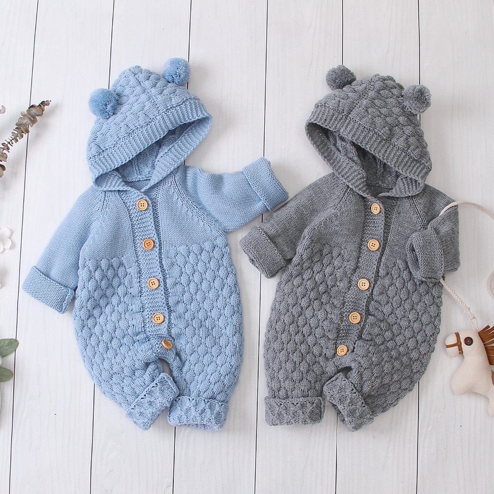 Magic World - Newborn Romper Bear Hooded Jumpsuit