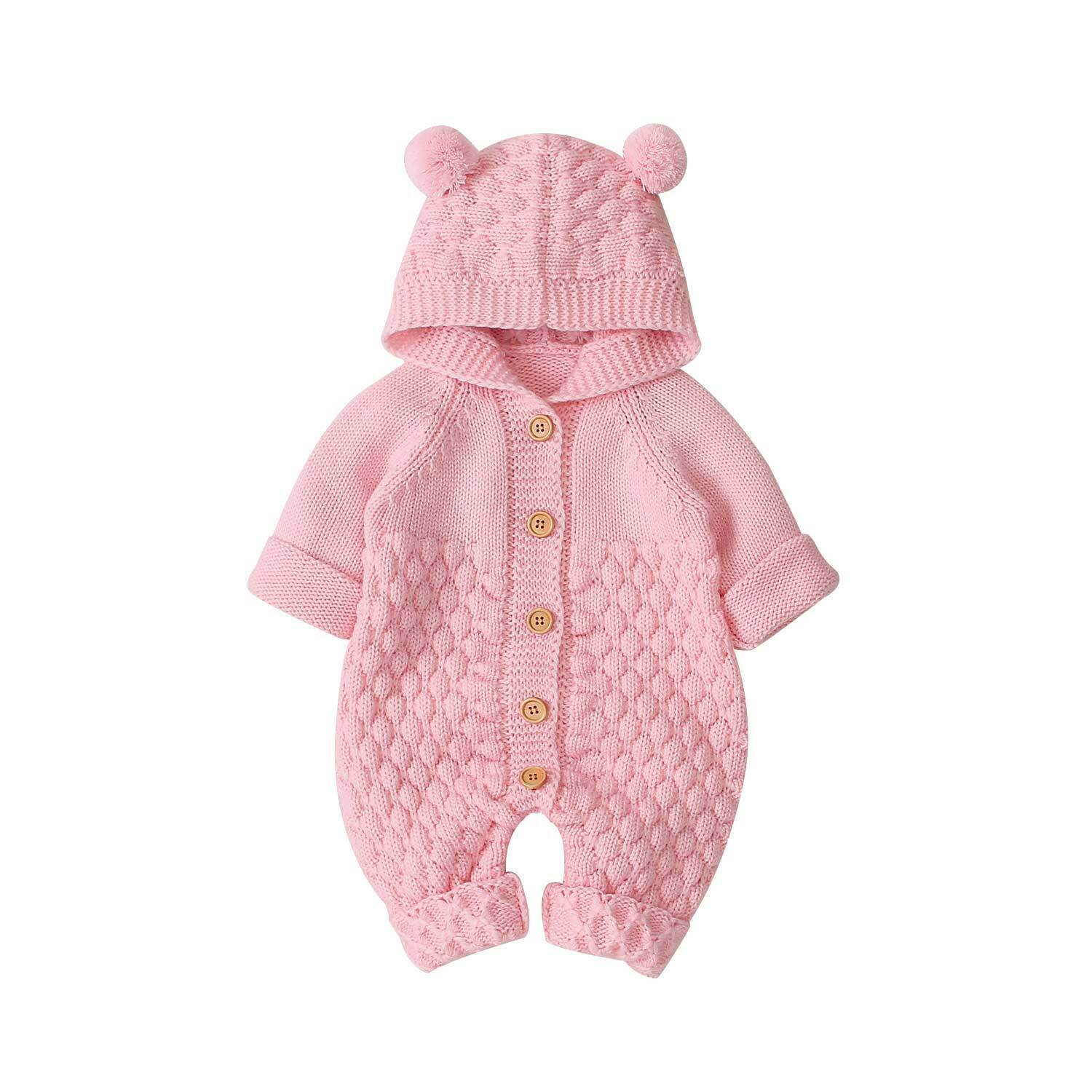 Magic World - Newborn Romper Bear Hooded Jumpsuit