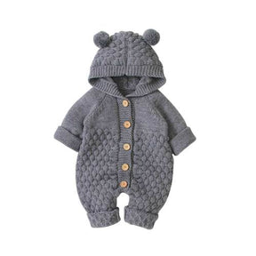 Magic World - Newborn Romper Bear Hooded Jumpsuit