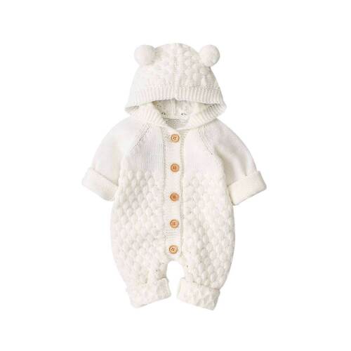 Magic World - Newborn Romper Bear Hooded Jumpsuit