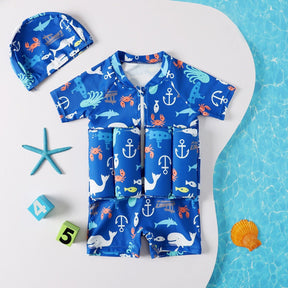 AquaGuard Kids' Floating Rash Guard Swimsuit