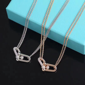 U Shaped Horseshoe Necklace Luxury Fine Jewelry